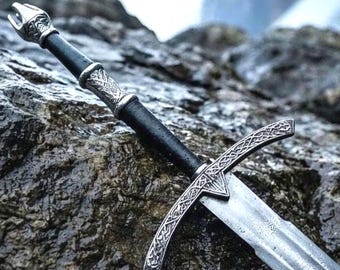Custom Handmade Dark Fury Sword Display | Witch-King Angmar Fantasy Sword | Ringwraith Sword | Long Sword, Gift for Groomsmen, Wedding Gift
