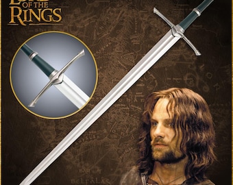 Aragorn Ranger sword of Strider, Ring of Power Movie Inspire Replica : Medieval Cosplay Prop, Christmas Gift for Him, Dad