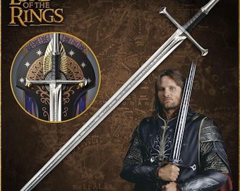 Handmade Fantasy King's Aragorn Sword Reforged Cosplay Swords Replica Medieval gift for husband