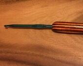 Hand Turned Laminated Wood Handle Crochet Hook - Size G (4 mm)
