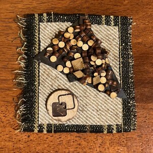 Fabric Brooch, Textile Brooch, Scarf Pin