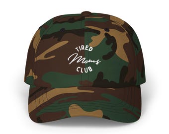 Tired Moms Club Embroidered Cap - White Logo