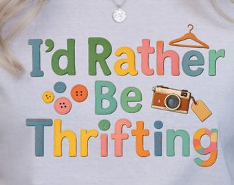 Ich würde eher Thrifting T-Shirt | Retro Second Hand T-Shirt