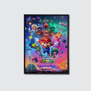 Póster de la película de Super Mario 2026, arte mural de juegos de Nintendo, lámina de Mario Bros, decoración para habitación de gamer imagen 1