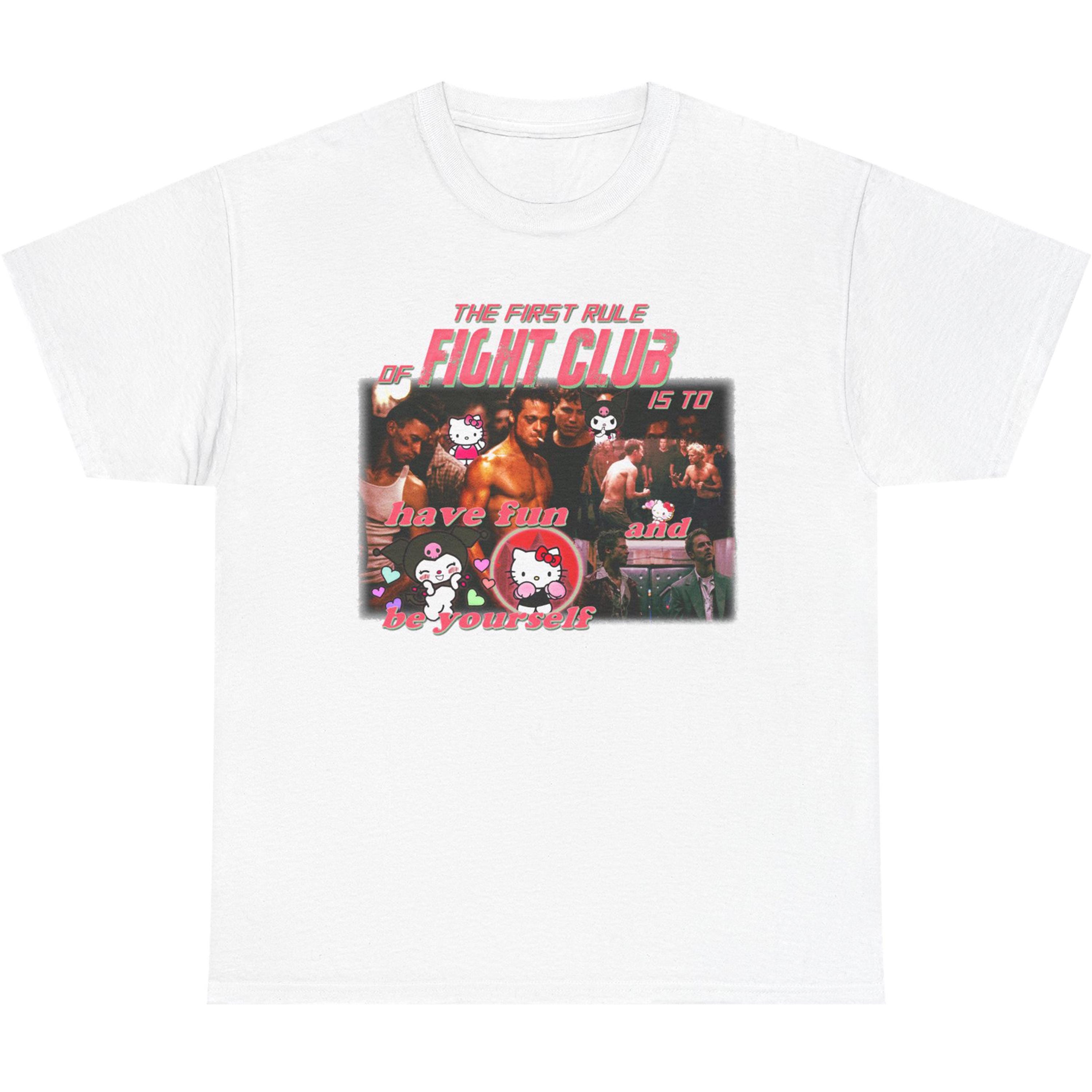 ファイトクラブ ヴィンテージマッシュアップ パロディTシャツ - 面白い