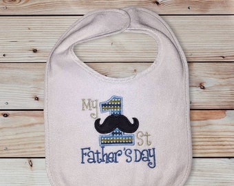 My 1st Father's day Bib, father's day bib, holiday bib, father's day gift