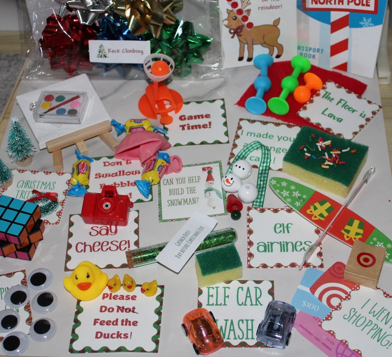 New Elf Activity Kit, Elf Prop Kit, Elf Arrival, Elf Games, 24 Day Elf