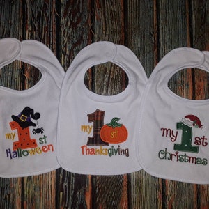Print4U Feeding Bib My 1st Halloween Pumpkin Pink