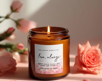 Love, Always Luxury Soy Candle: Lychee & Peony Scented Mother’s Day Gift