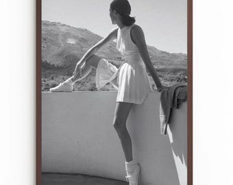 Minimalist Fashion Photography Print | Black and White Wall Art | Editorial Woman Portrait | Modern Aesthetic Decor | Cool Girl Wall Art