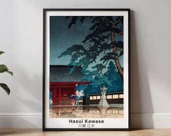 Woodblock Print Japanese Art | Vintage Ukiyo-e Poster | Hasui Kawase Printable | Japandi Wall Decor