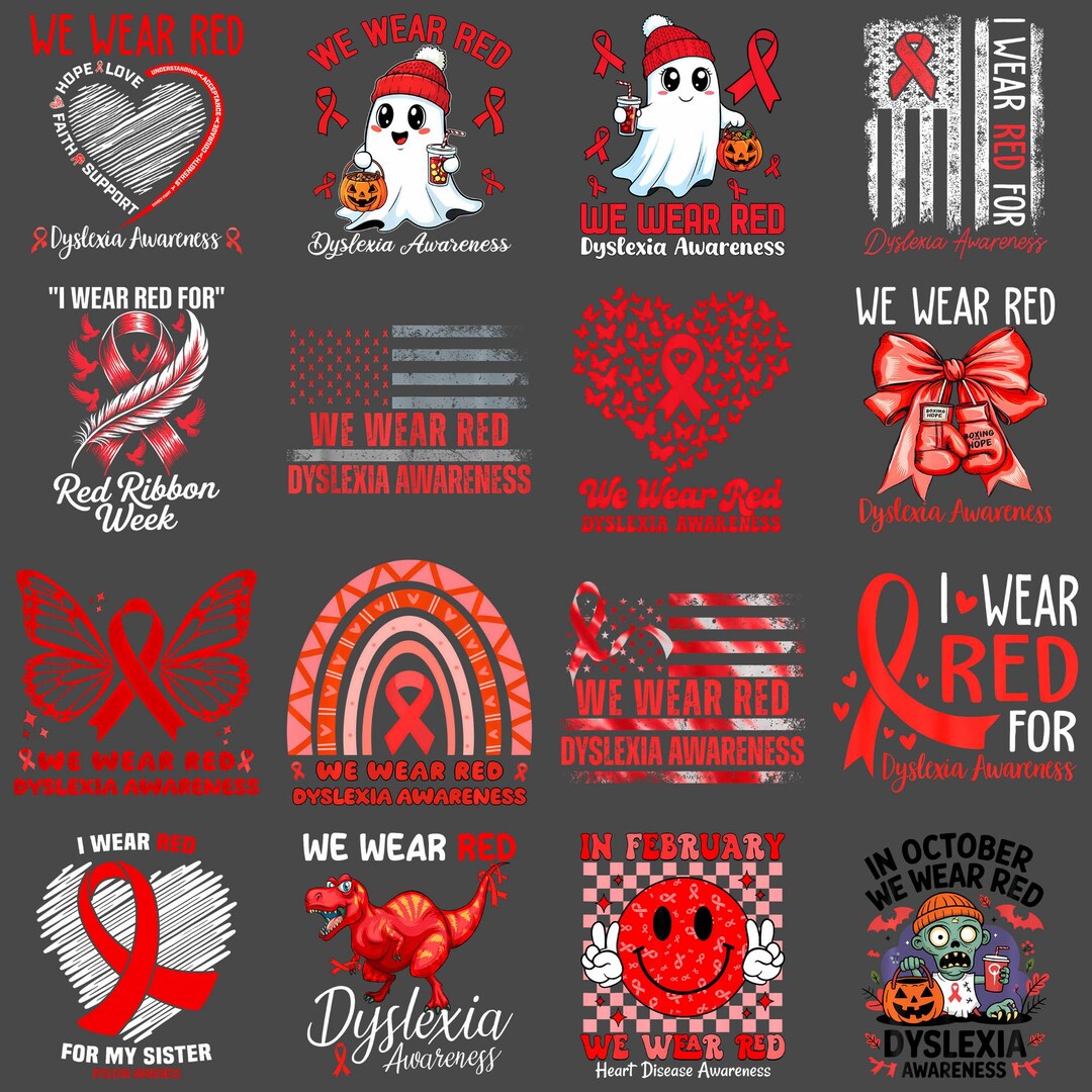 We Wear Silver Ribbon Dyslexia PNG, Awareness Sublimation Design ...