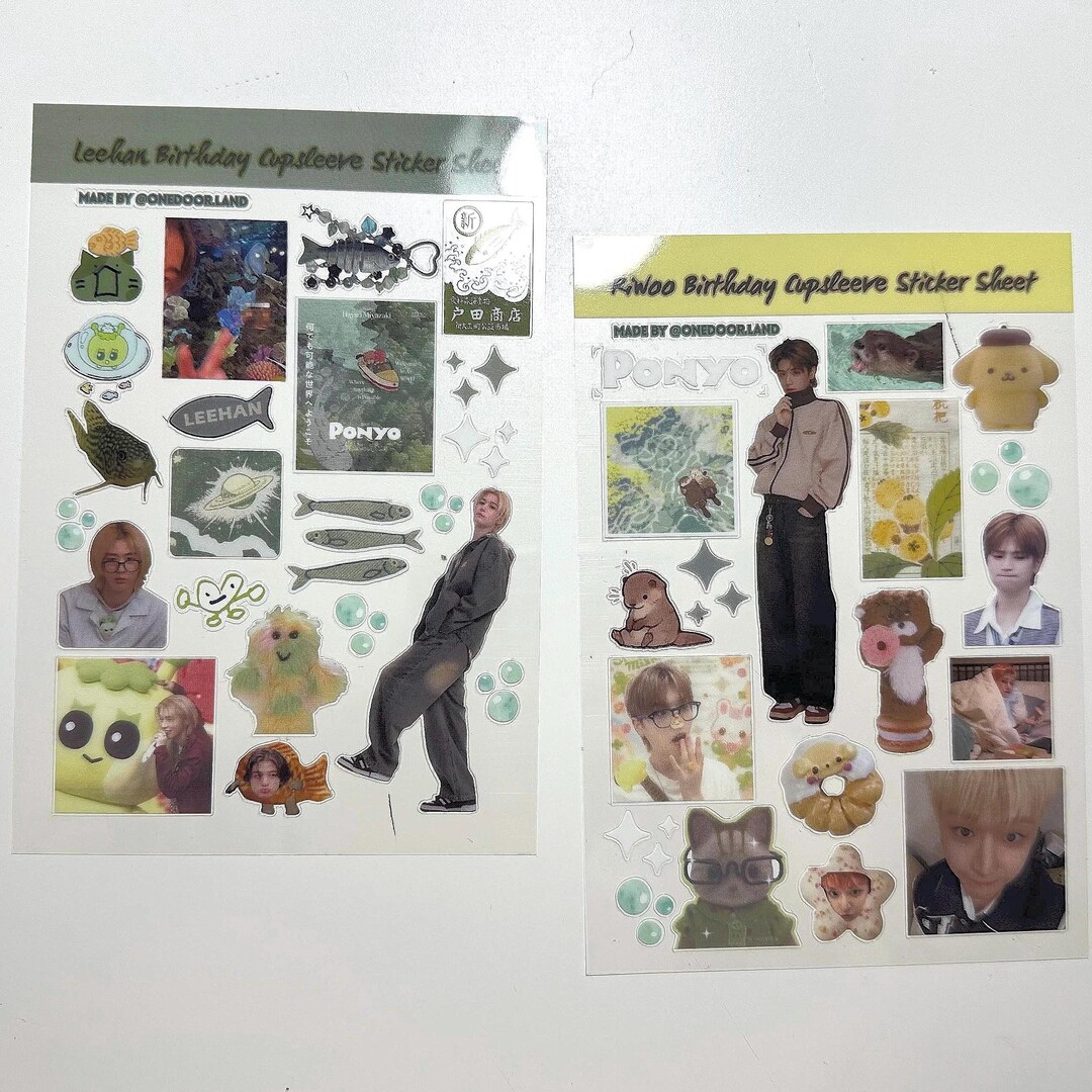 Leehan and Riwoo Sticker Sheets! - Etsy