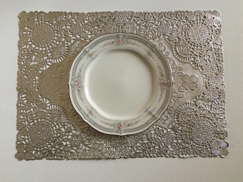 Silver Paper Placemats for Weddings10 by 14 Etsy