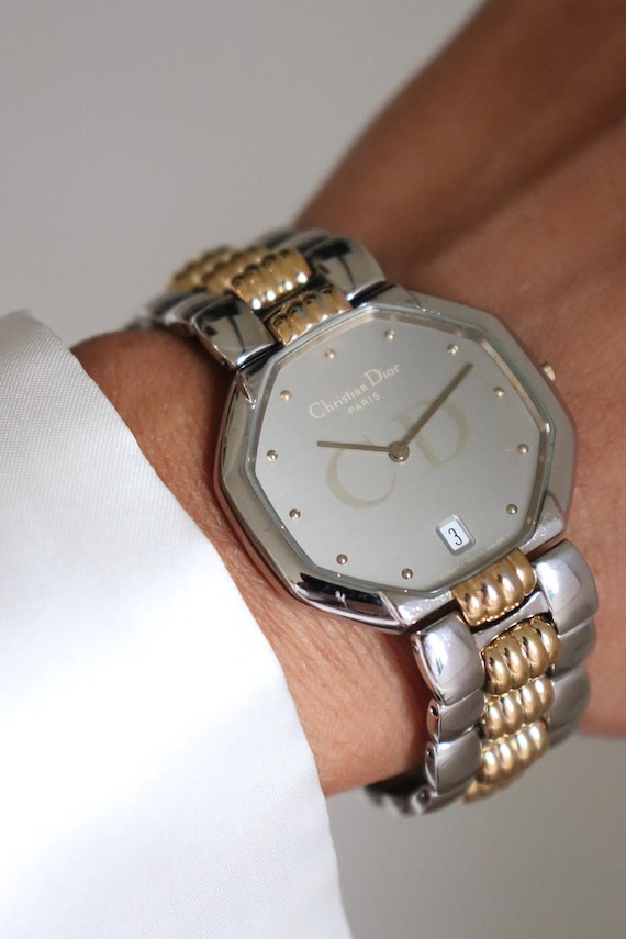 Vintage Christian Dior Octagonal Silver Watch - Etsy