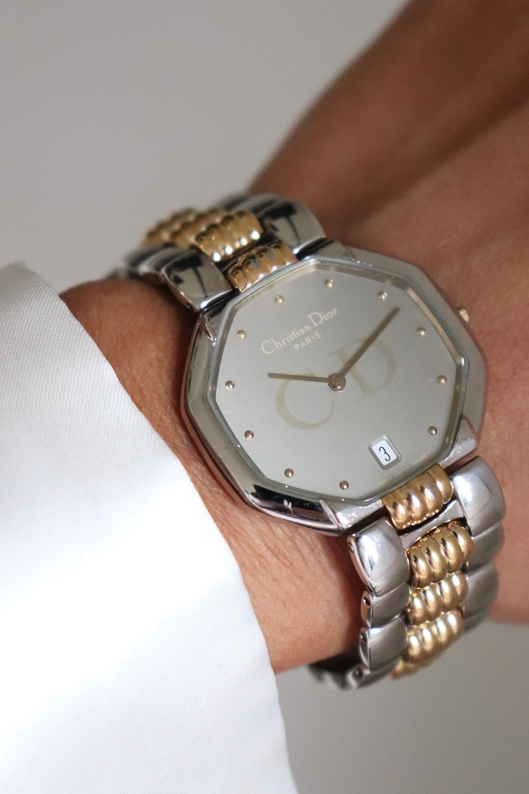 Vintage Christian Dior Octagonal Silver Watch - Etsy