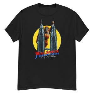 Malaysia Adventure Tee – Playful Orangutan & Petronas Towers | Fun Travel T-Shirt