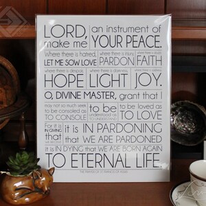 St. Francis of Assisi Prayer Inspiration Poster Print 8x10, 11x14, 16x20, 20x24, 24x36 image 2