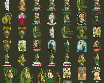 Más de 40 imágenes PNG de San Judas Tadeo, paquete de imágenes PNG de fe, paquete de imágenes PNG cristianas, imágenes PNG regionales, paquete de sublimación de moda para imágenes de fe.