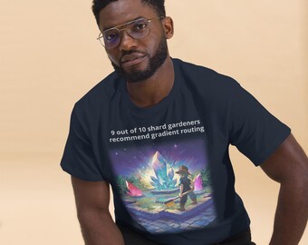 Gradient routing shirt