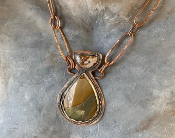 Rugged Wild Horse Jasper Statement necklace