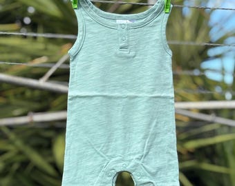 Premium Cotton Baby Romper Lightweight Summer Sleeveless Playsuit 000-2 (A)