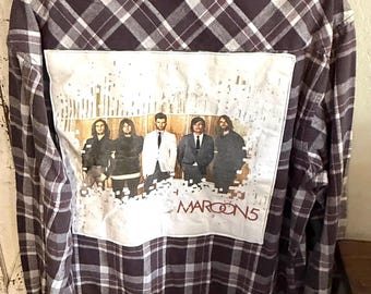 Maroon 5 flannel shirt