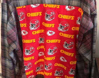 Camisa de franela de los Kansas City Chiefs, talla 4XL (Grande)