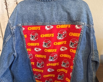 Kansas City Chiefs denim jacket women’s size XXL