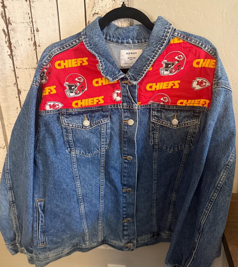 Chaqueta vaquera de los Kansas City Chiefs para mujer, talla XXL imagen 2