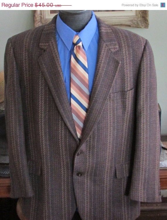 Vintage Mens Tweed Jacket/Mans Tweed Blazer/ Mult… - image 2