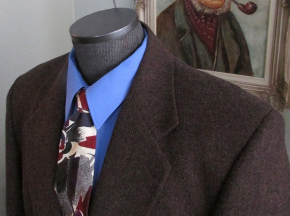 Mens Vintage Tweed Jacket/ Multi Browns Tweed Jack