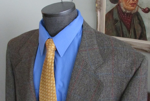 VINTAGE TWEED Mens Jacket/ Mans Tweed Herringbone