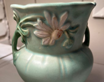 Weller Green Daisy Vase