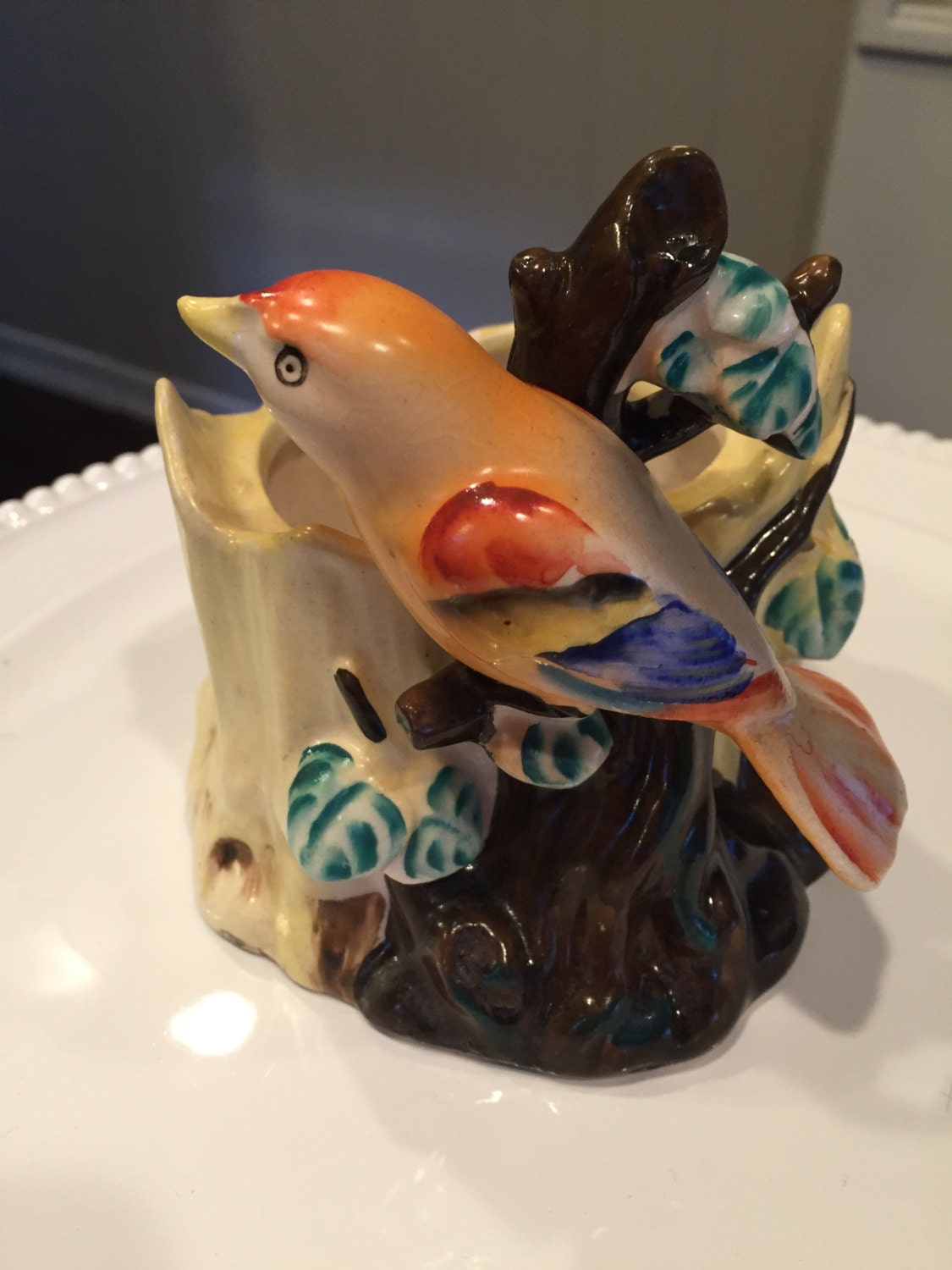 Vintage Bird Planter Etsy