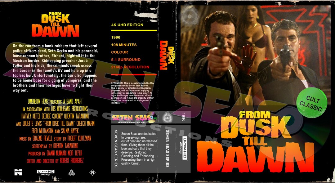 From Dusk Till Dawn 4K UHD Bluray With HDR Etsy
