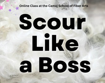 Scour like a boss online course - How to scour wool and clean alpaca at the Camaj School of Fiber Arts with author Mary Egbert