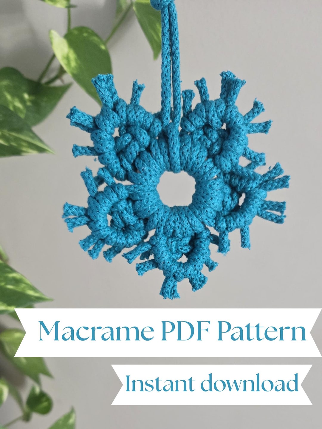 Macrame Snowflake Pattern Macrame Snowflake Ornament PDF Pattern: Beginner-friendly DIY Christmas ...