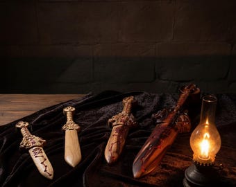 Peachwood Talisman Sword | Taoist Thunder Master Sword | Feng Shui Protection Charm for Home Office | Exorcism & Energy Purification Decor