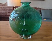 Blenko Sun Face Vase