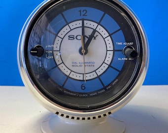 Sony Space Age Orb Clock AM Radio READ