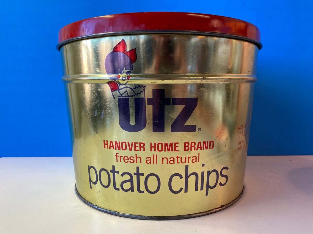 Utz Potato Chips Tin Can Etsy