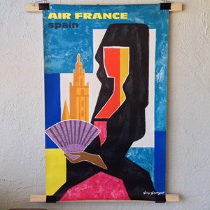 Cartel original de air France Spain Airline