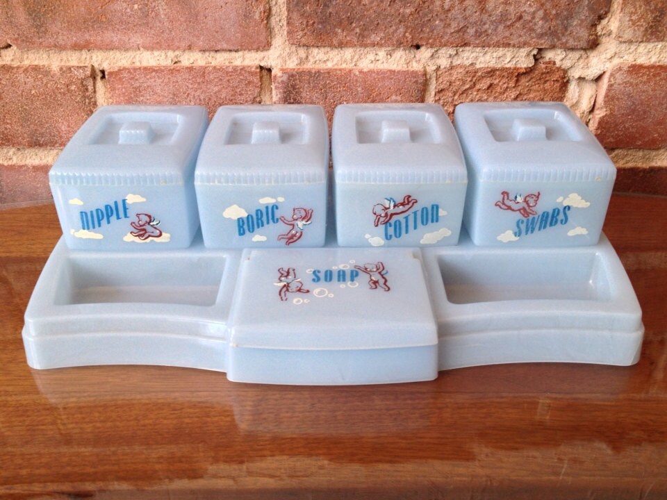 Vintage Baby's Vanity Set by Clarolyte Etsy