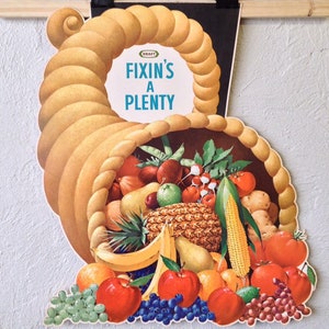 Cartel de la exhibición de la tienda de Acción de Gracias de Kraft Foods