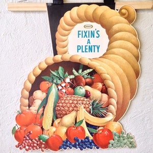 Cartel de la exhibición de la tienda de Acción de Gracias de Kraft Foods