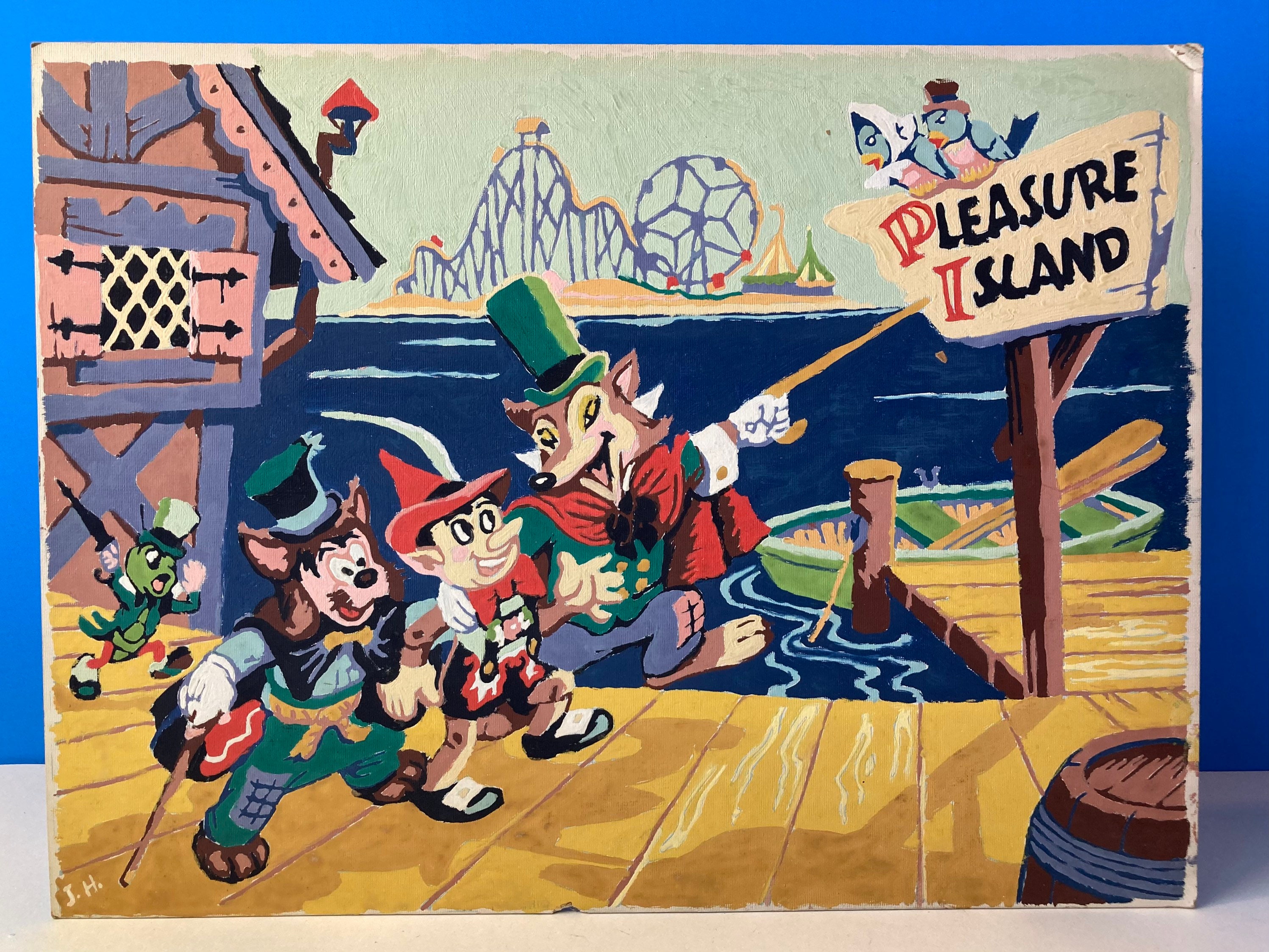 ムラノガラス パンサー(黒豹) オブジェ／Pino Signoretto サイン Pinnochio Pleasure Island Paint by Number 12