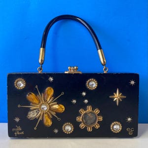 コリンズバック　エリットコリンズ ビンテージ60's○Enid Collins木箱バッグ○200613f15-bag-hndエニ