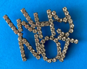 WAAROM NIET Strass Broche