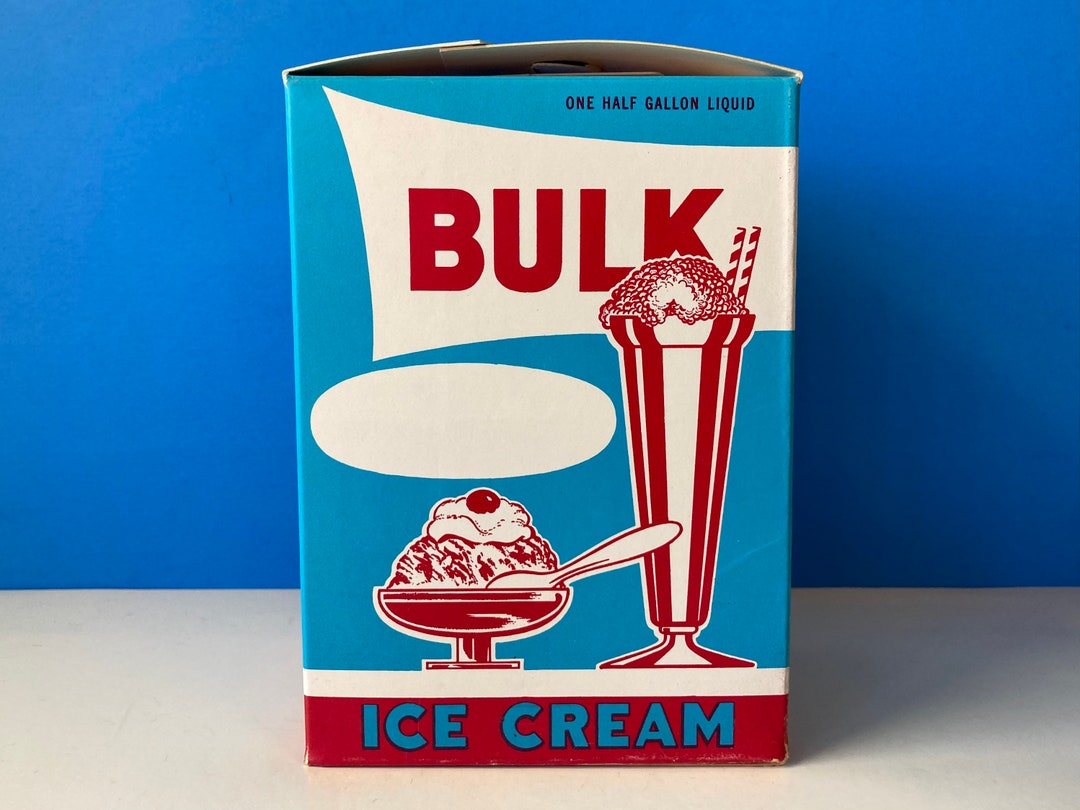 1954 Half Gallon Ice Cream Carton Unused Etsy
